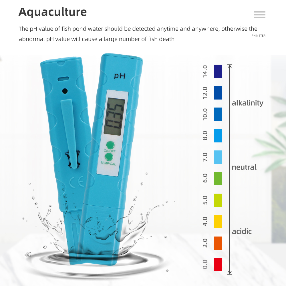 Ph Meter Digital Water Tester - PH Meter Aquarium Pocket Pen 0.01