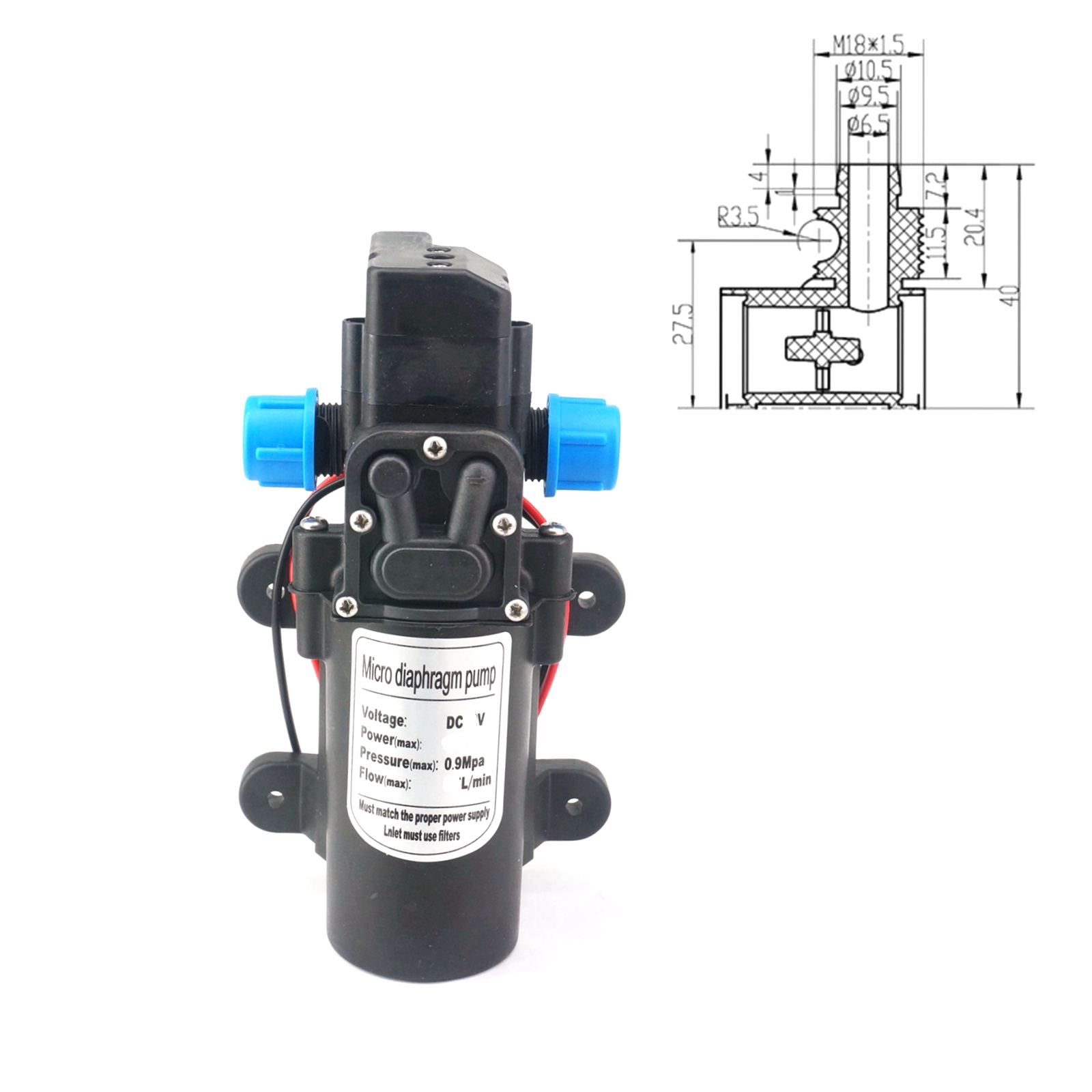 12V/24VDC 15W/30W/60W/80W Diap - Mini Peristaltic Pump 12V 评论和价格