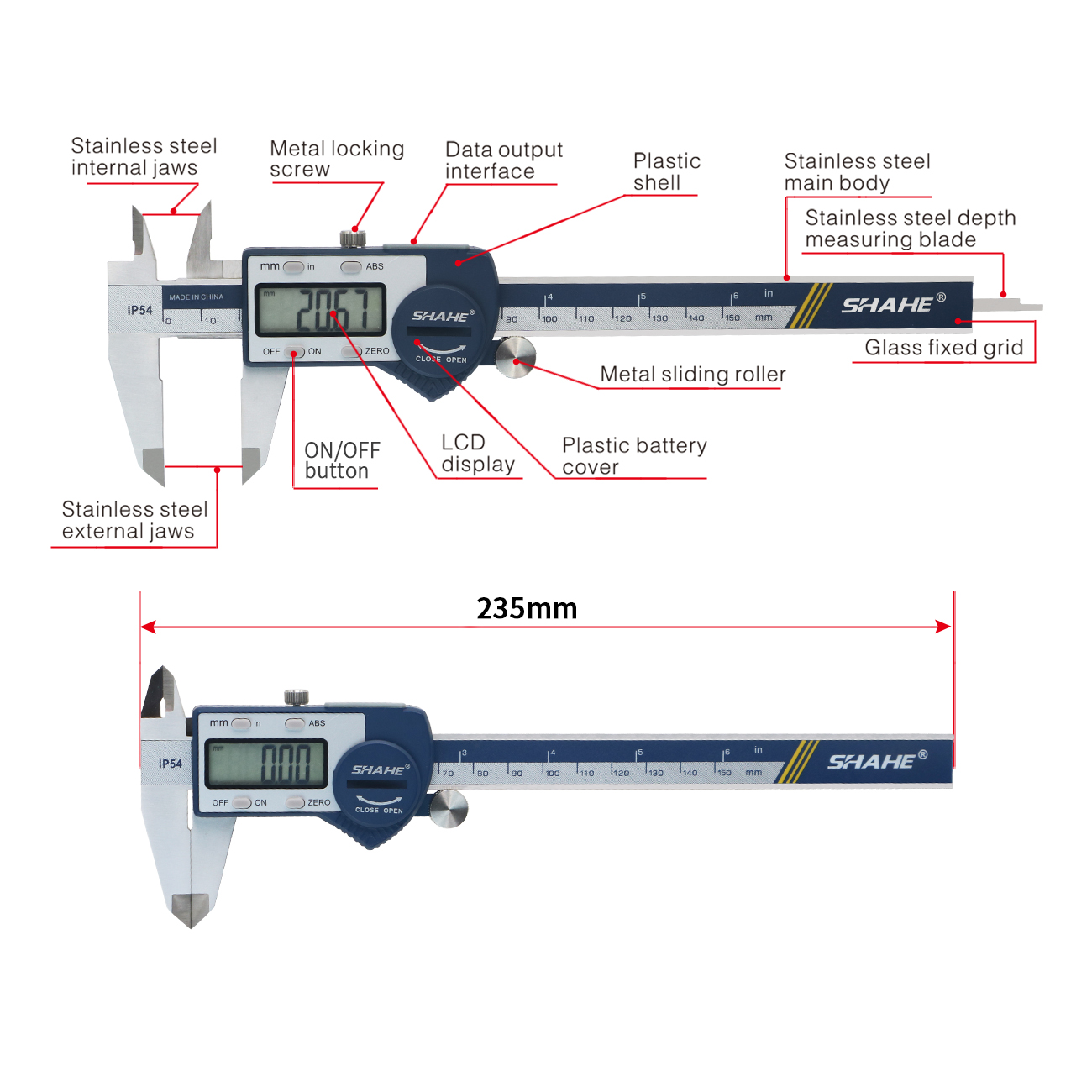 IP54 Waterproof Digital Calipe - Digital Caliper 150Mm Stainless Steel 评论和价格