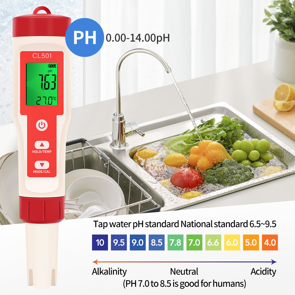 PH/CL2/H2/ORP/Temperature Mete - Ph Meter Digital Water Tester 评论和价格
