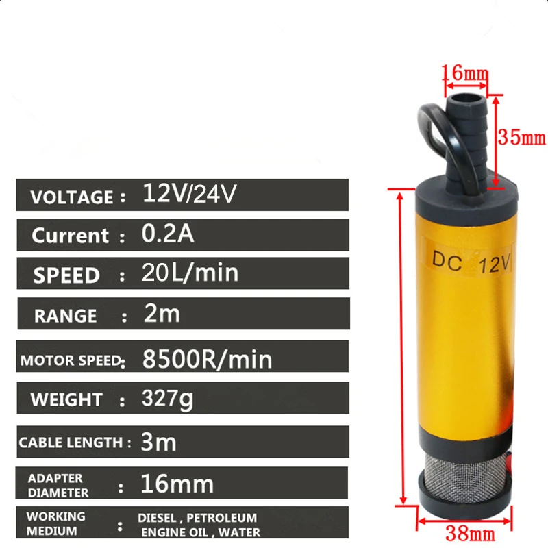 Mini Submersible Diesel Fuel T - Mini Peristaltic Pump 12V 评论和价格
