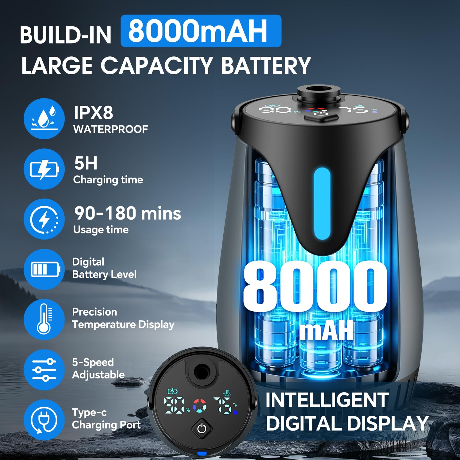 Portable Shower for Camping 80 - Vacuum Chamber Kit With Pump 评论和价格