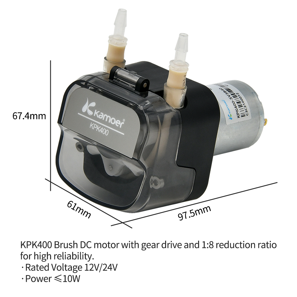 Kamoer 400ml/min KPK400 High F - Mini Peristaltic Pump 12V 评论和价格