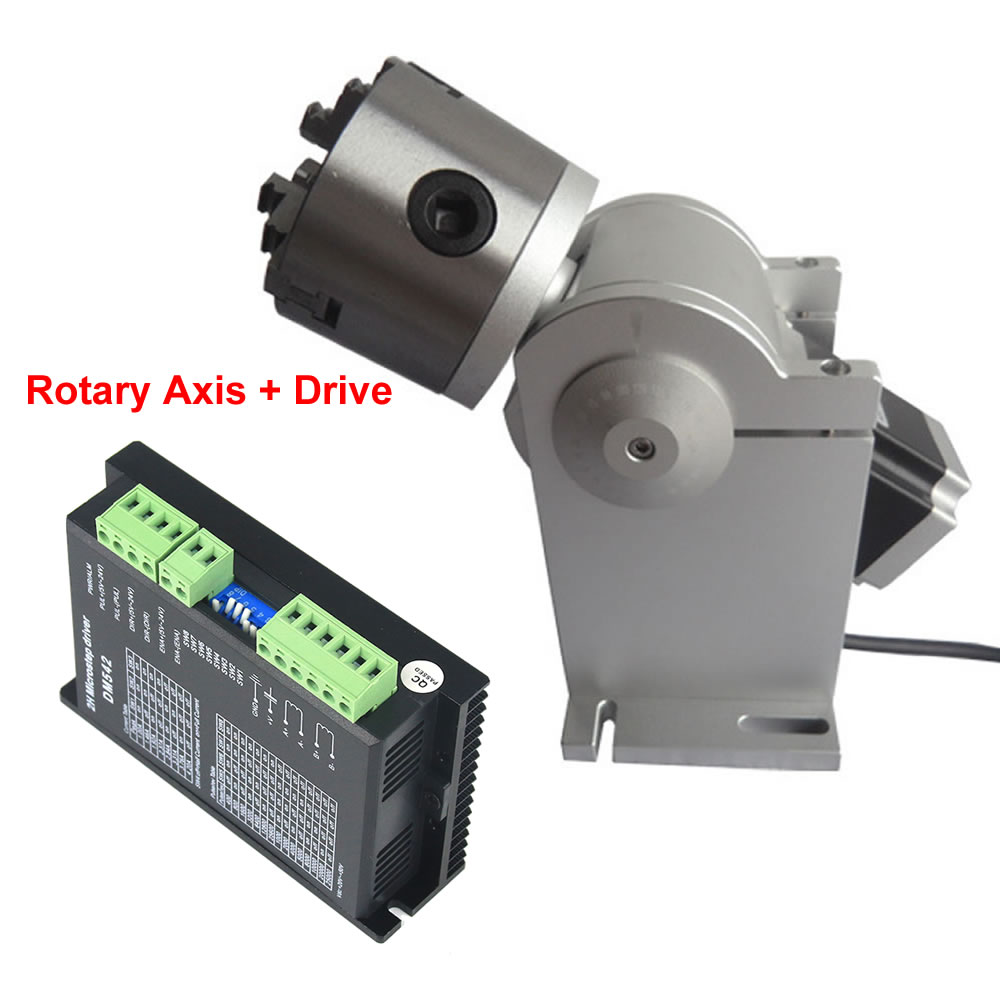 3 Claws Rotary Axis 80mm Chuck - Fiber Laser Marking Machine 30W 评论和价格